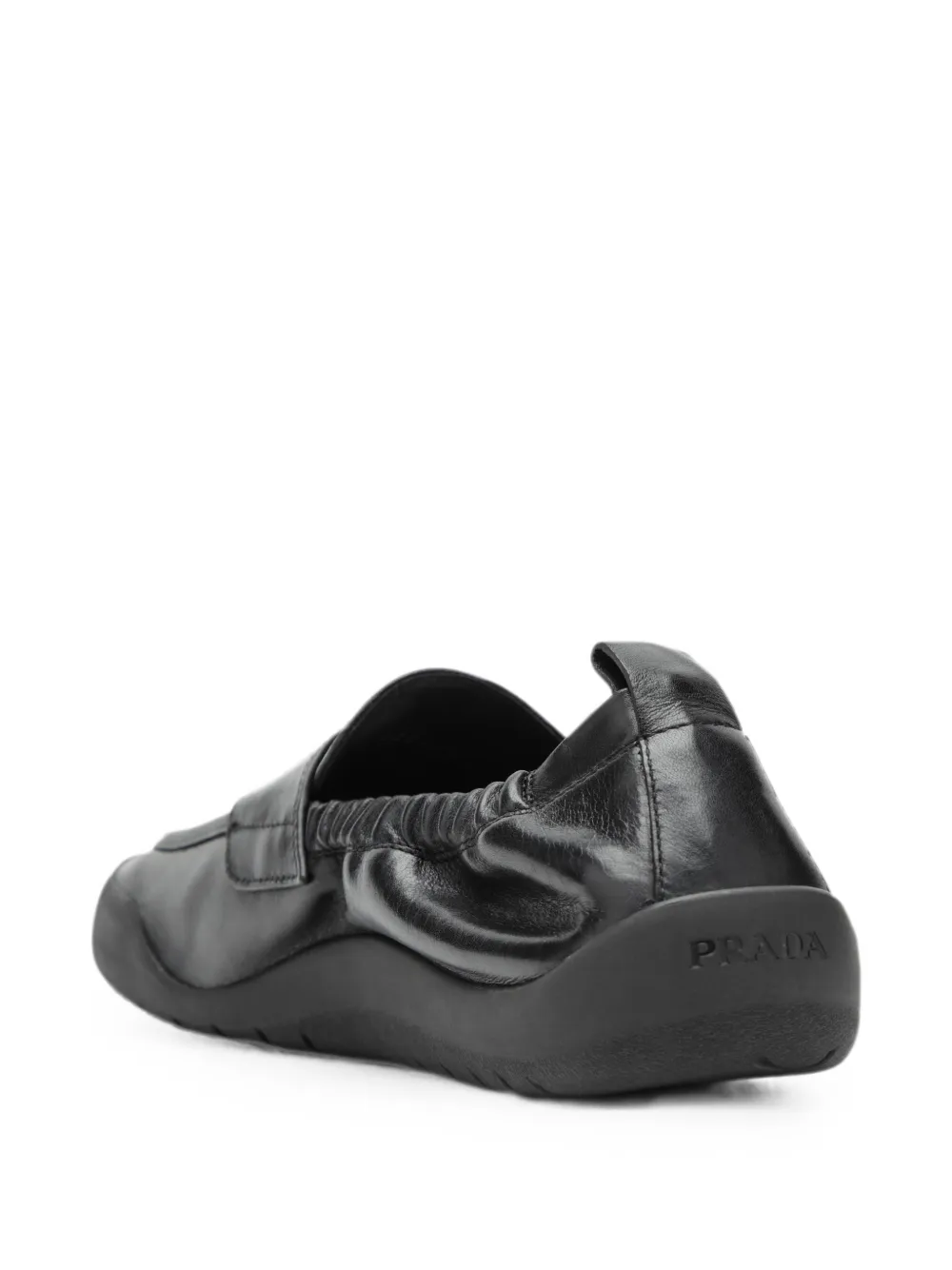 Prada Speedrock leather loafers Zwart