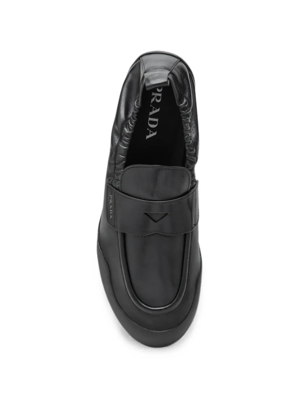 Prada Speedrock leather loafers Zwart