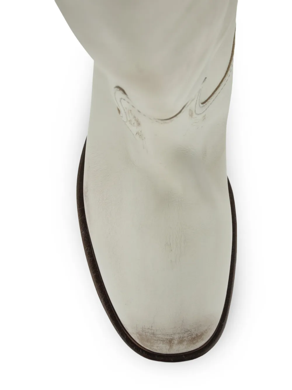 Prada Leren laarzen Beige