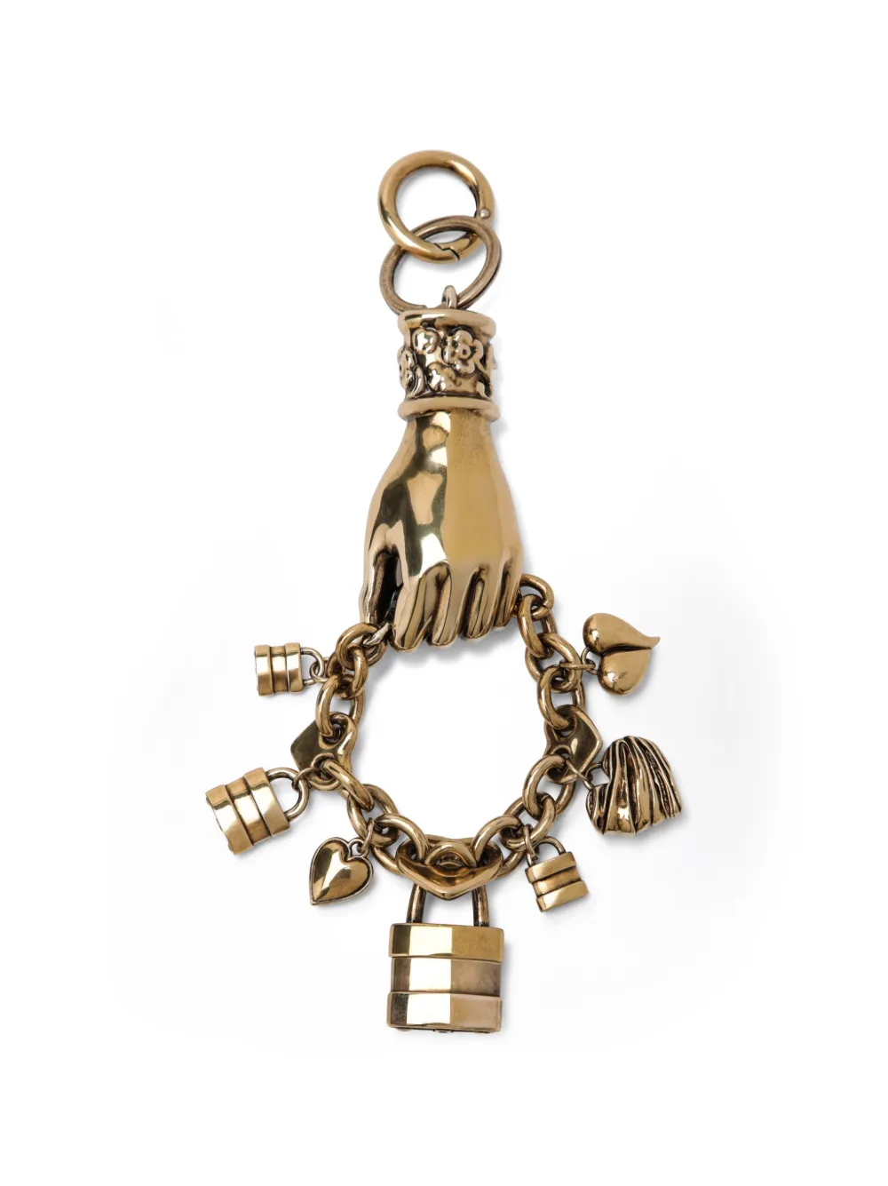 Chloé Sleutelhanger verfraaid met bedel en hand-patroon Goud