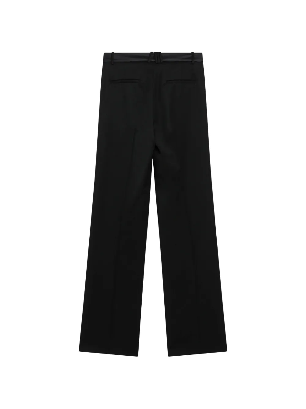 The Attico Wrap-effect Panel Wool Trousers in Black, view 2