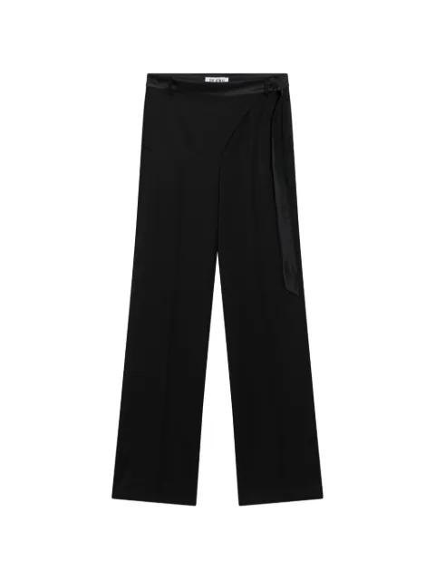 The Attico pantalon à détail portefeuille en laine à empiècements