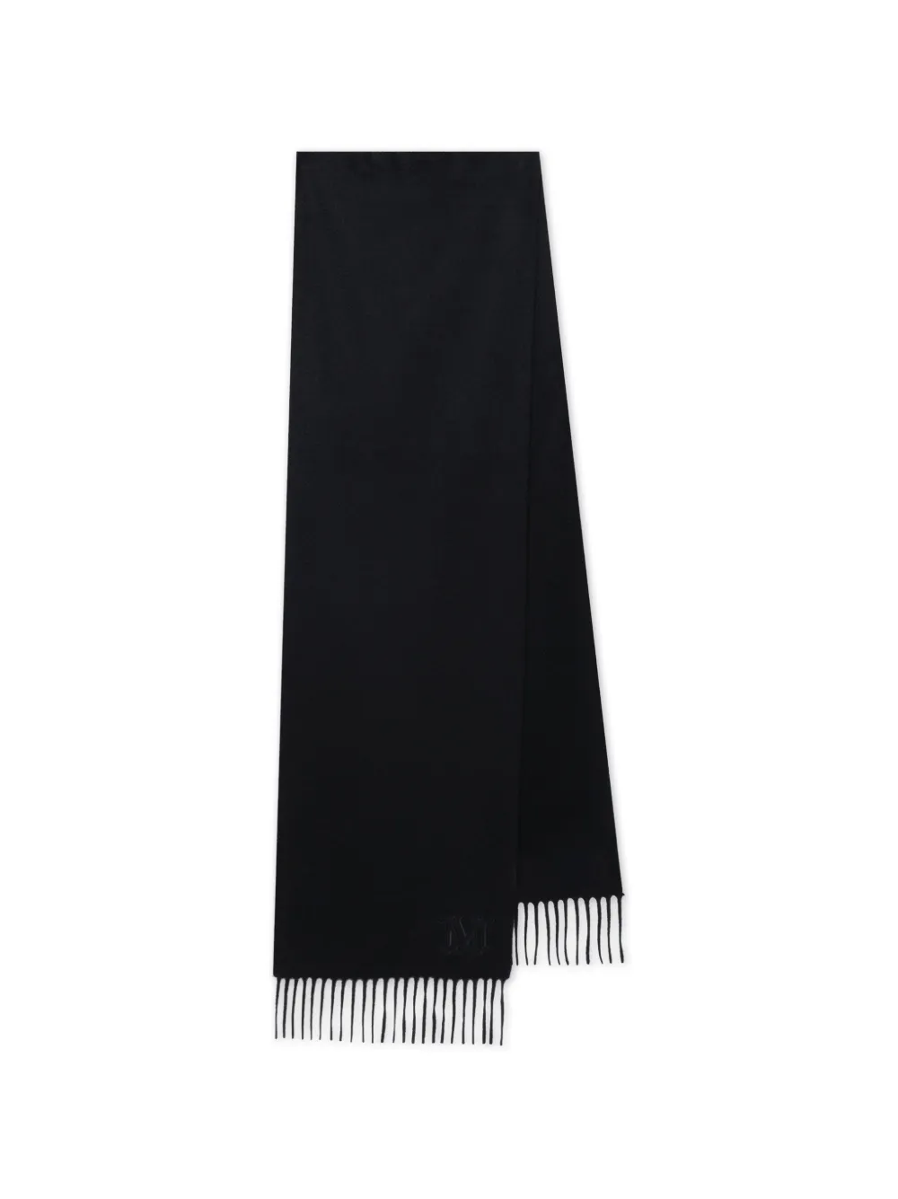Max Mara Sciarpa in cashmere con frange - Nero