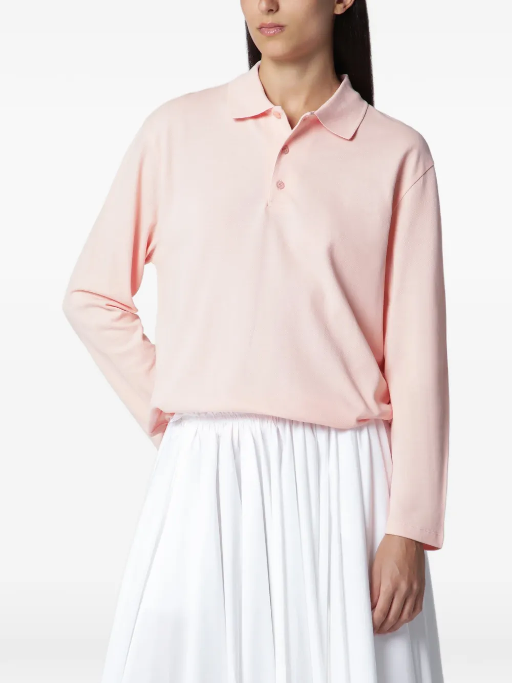 FLORE FLORE Diana long-sleeve polo shirt
