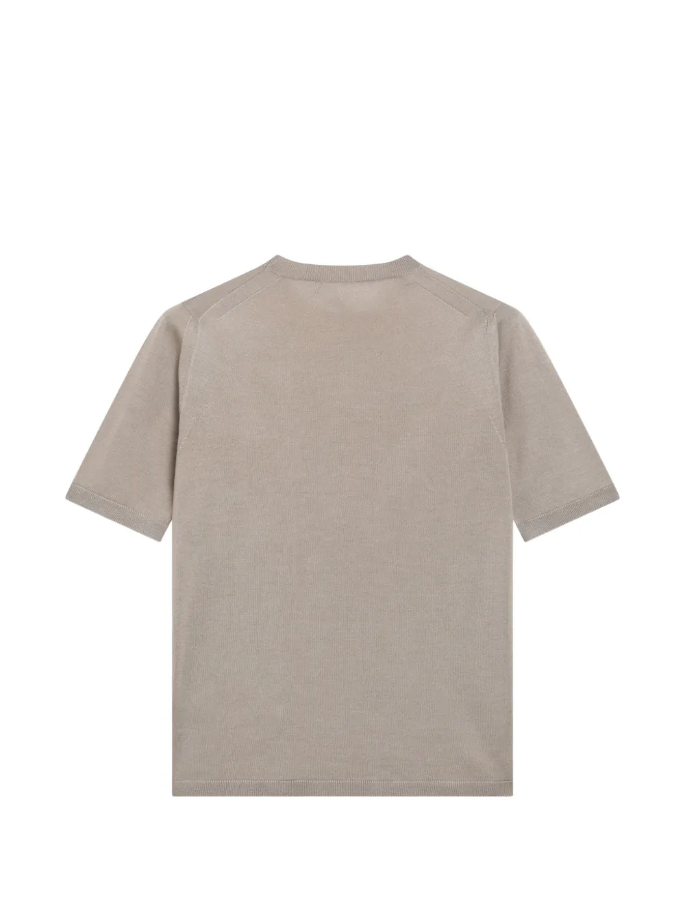 Max Mara Trui met ronde hals en korte mouwen Beige