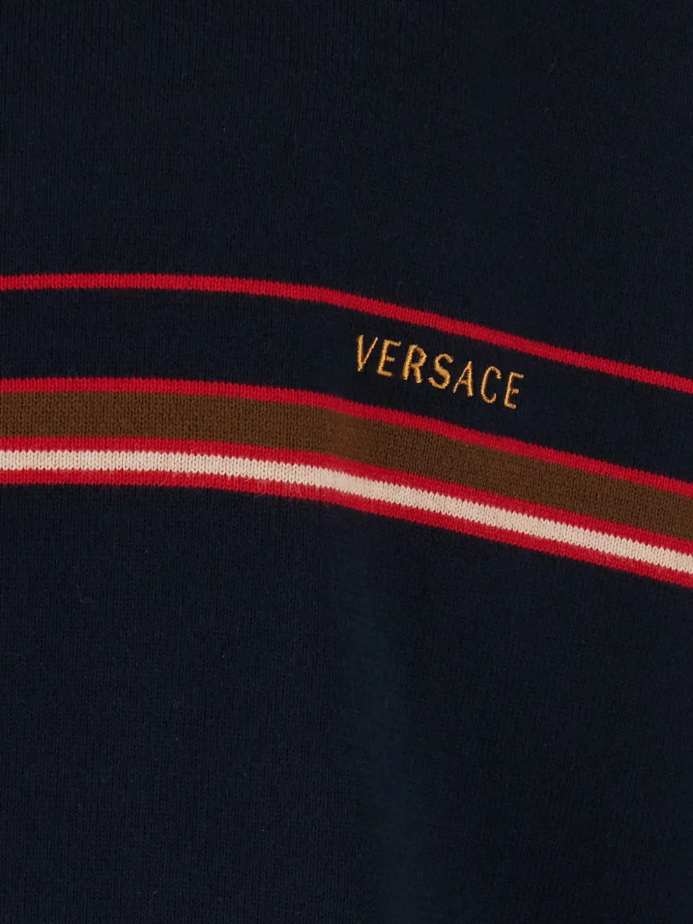 Versace Gestreept poloshirt Blauw