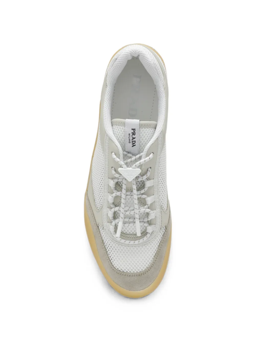 Prada Speedrock mesh stof sneakers Wit