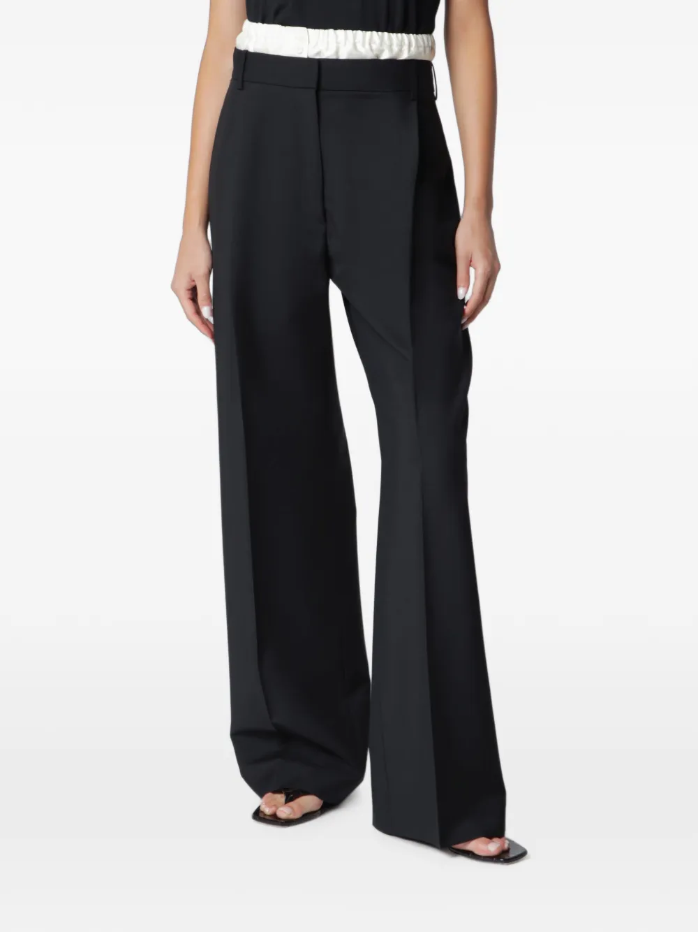 Róhe boxer-detailed pleated trousers - Nero