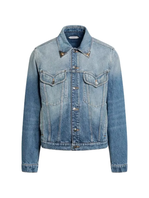 Versace embellished-collar denim jacket