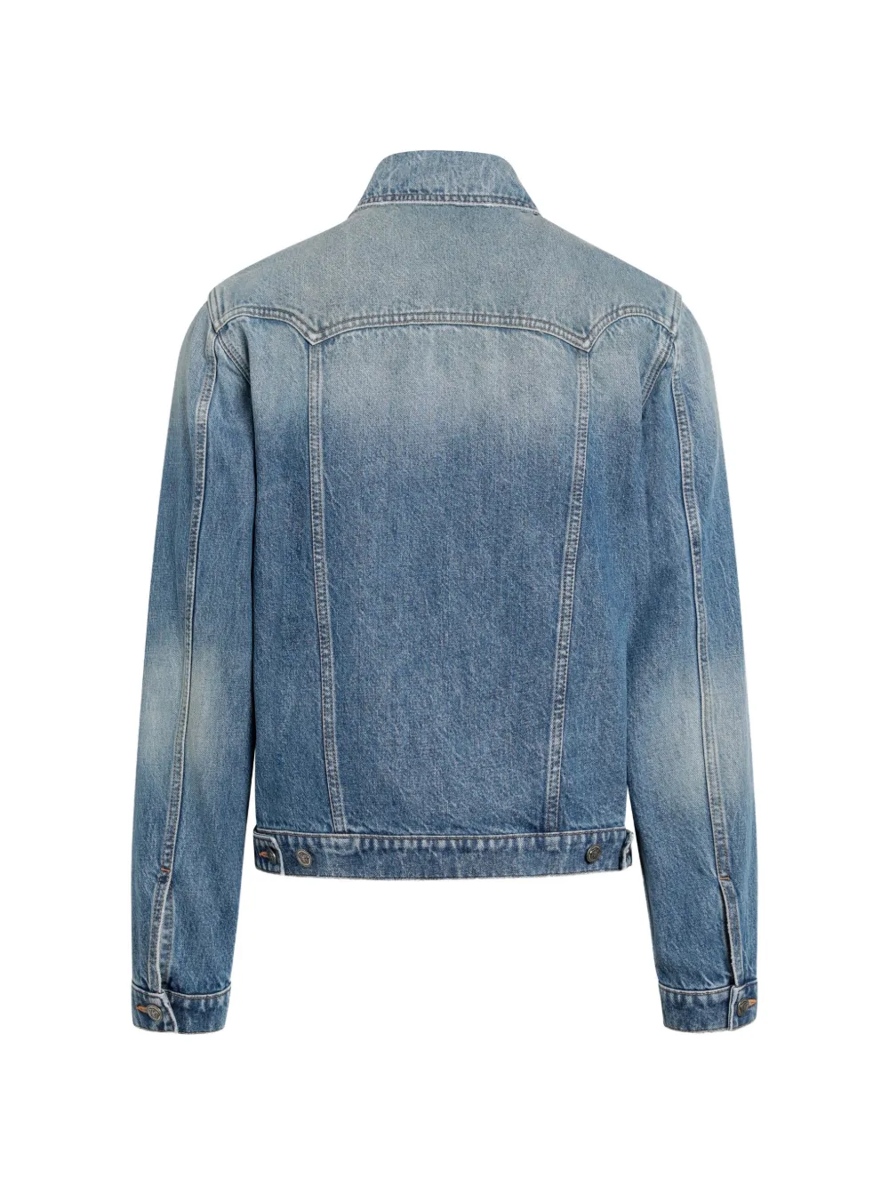 Versace Denim jack met verfraaide kraag Blauw