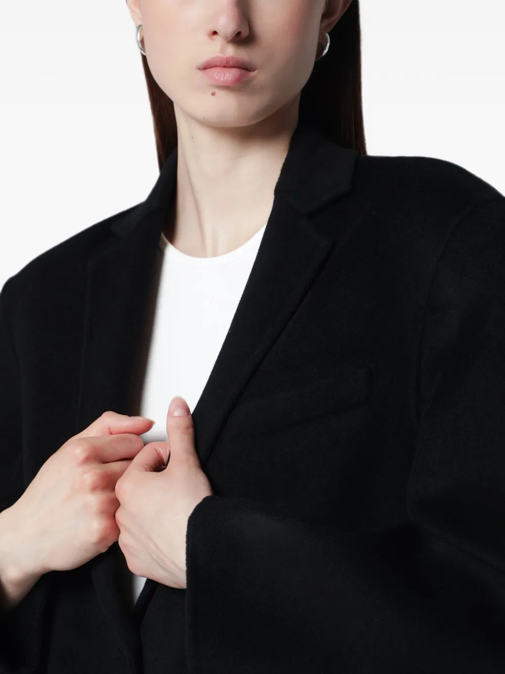 ANINE BING Blazer met enkele rij knopen Zwart