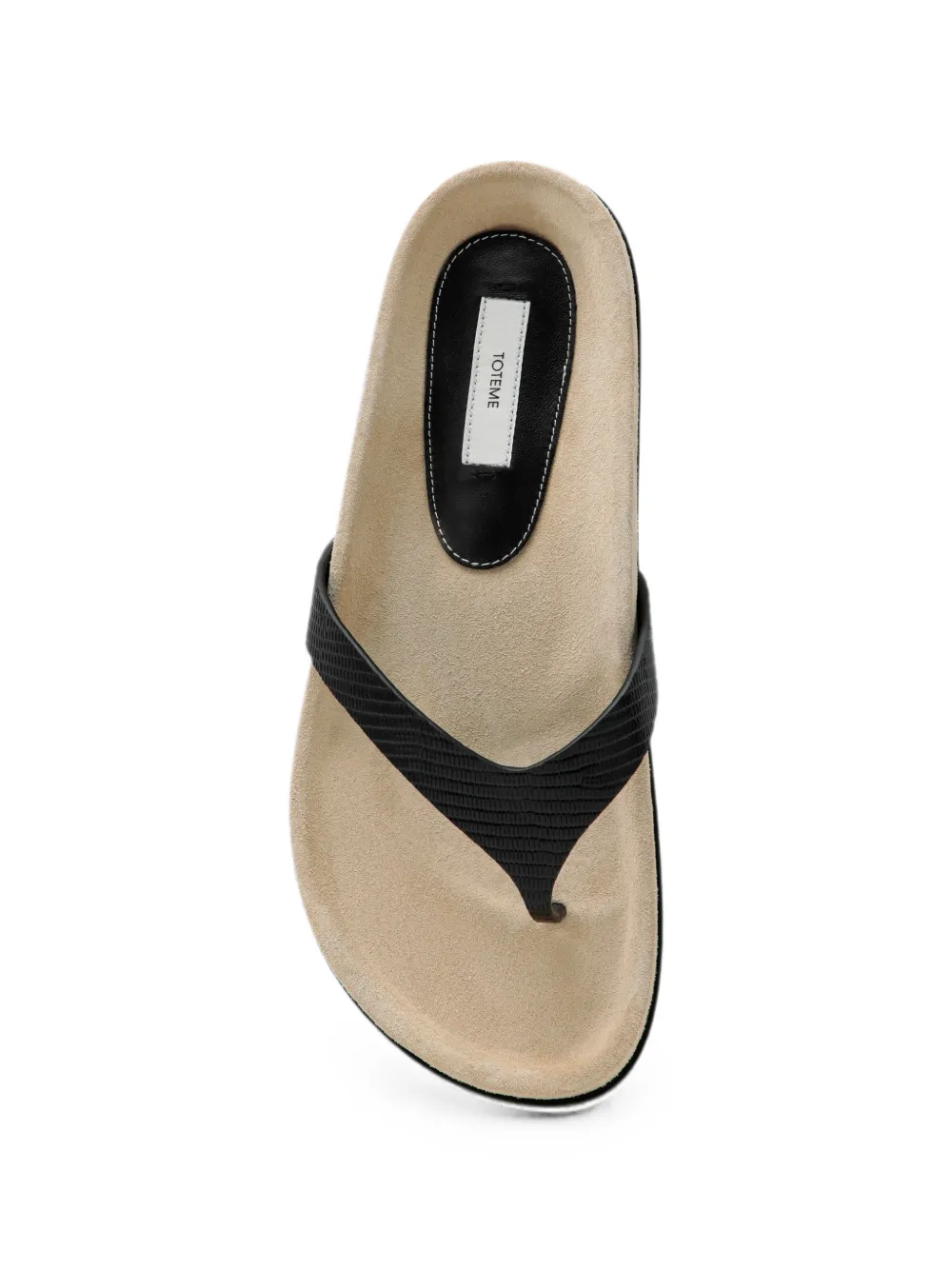 TOTEME Swift lizard-effect leather sandals Beige