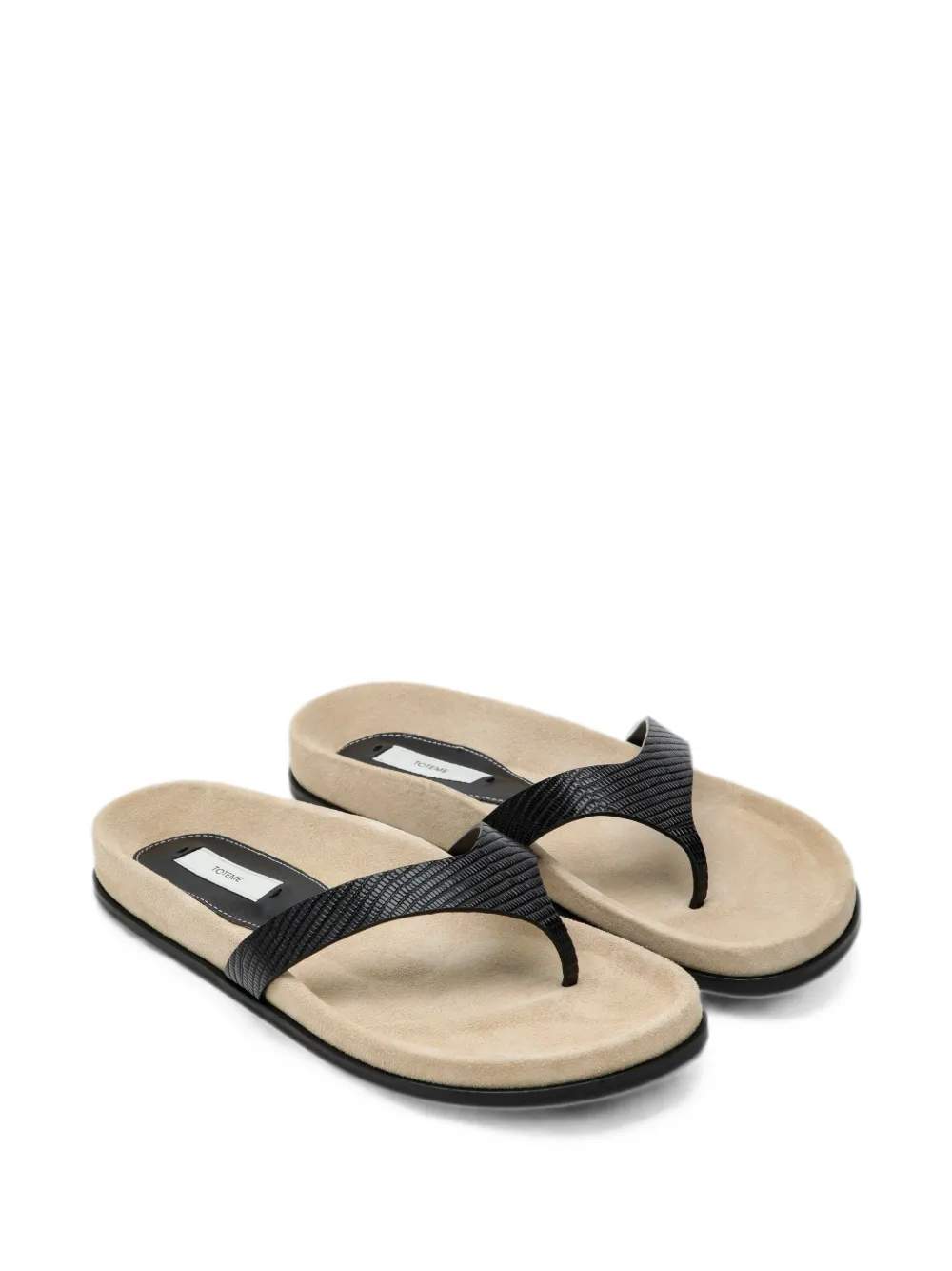 TOTEME Swift lizard-effect leather sandals Beige