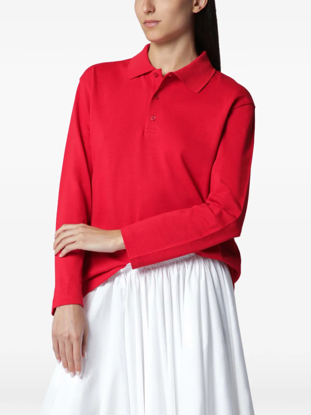 FLORE FLORE Diana long-sleeve polo shirt