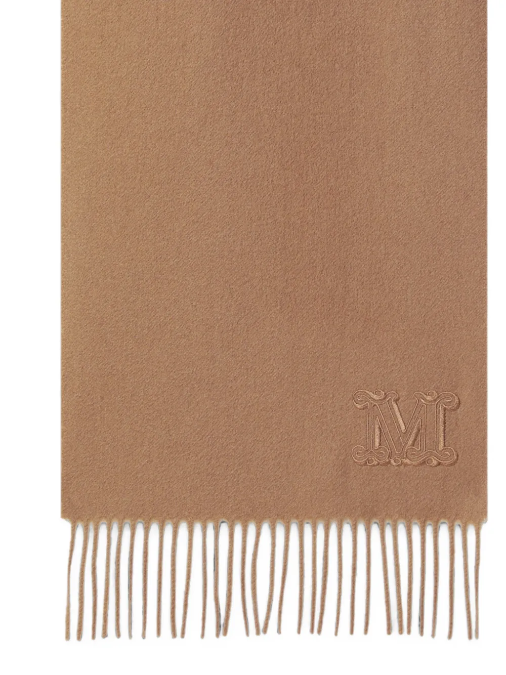 Max Mara Kasjmier sjaal met franje Beige