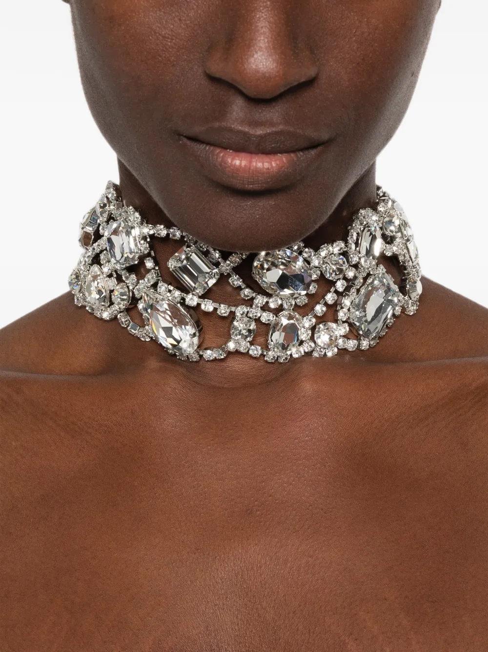 Magda Butrym Crystal-embellished Choker Necklace in Silver, view 2