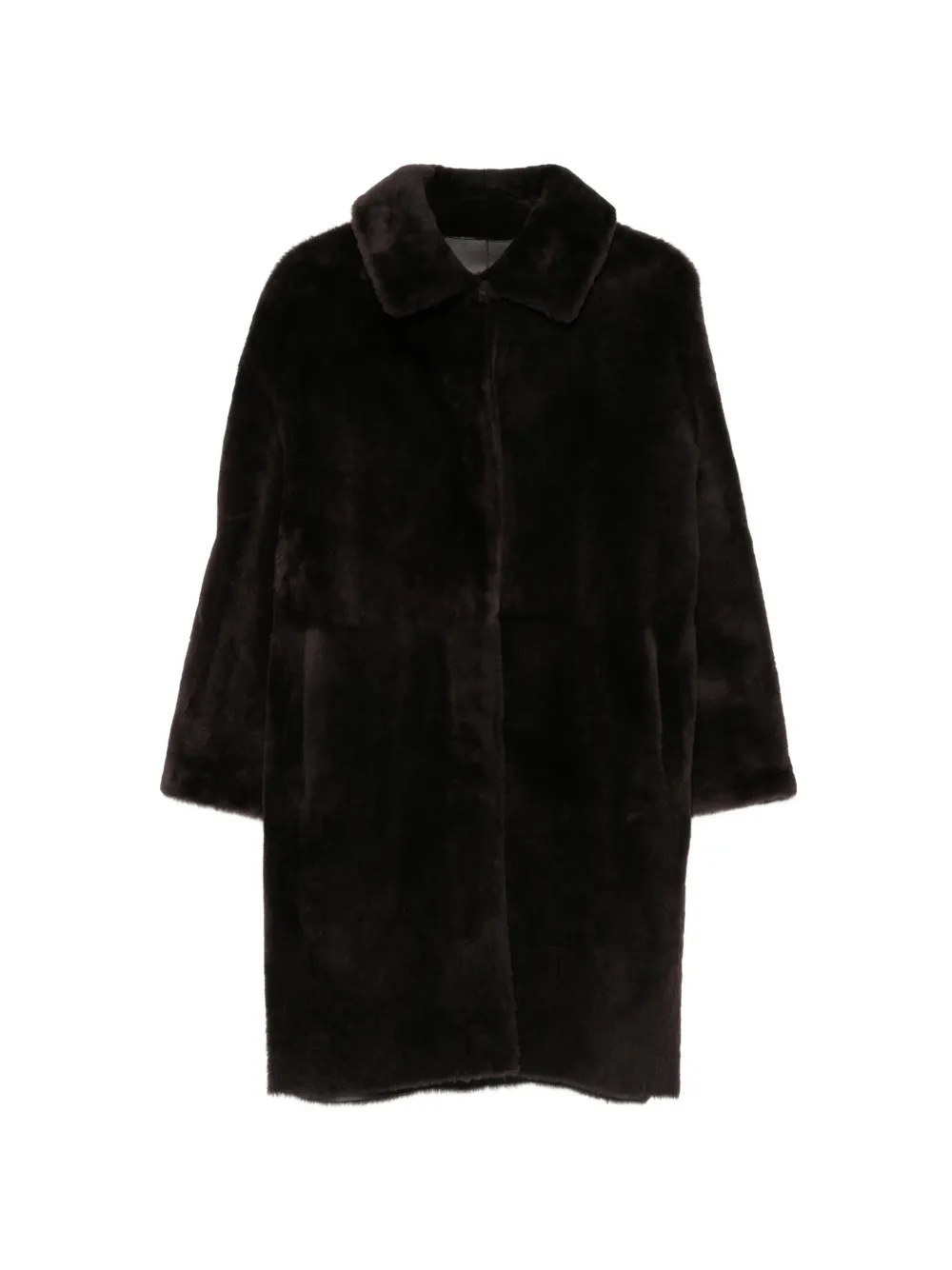 Manzoni 24 shearling spread-collar reversible coat