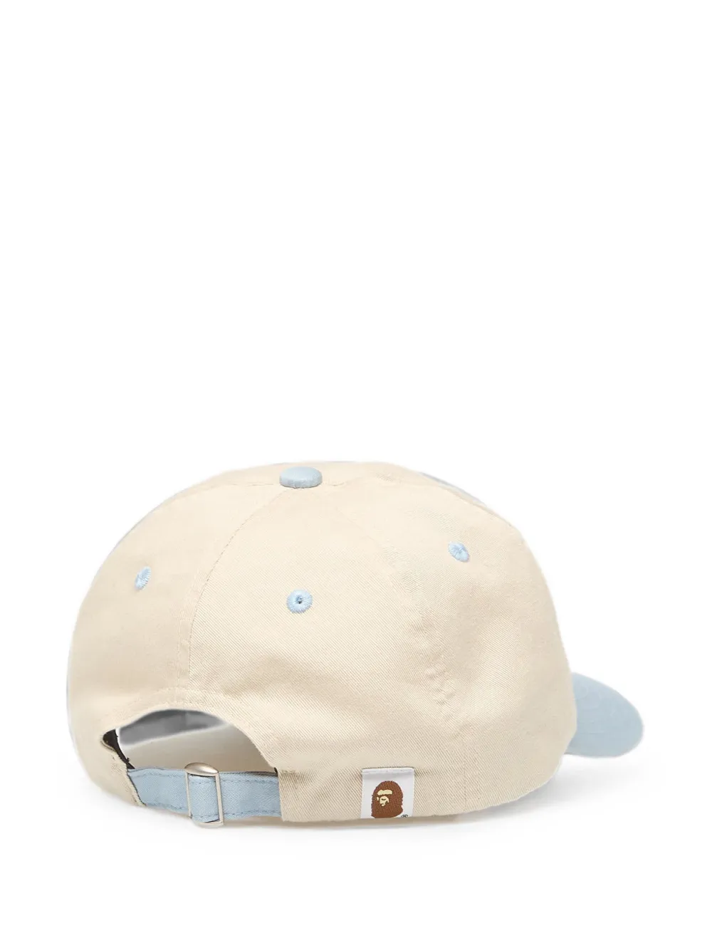 A BATHING APE Honkbalpet met logoprint Beige