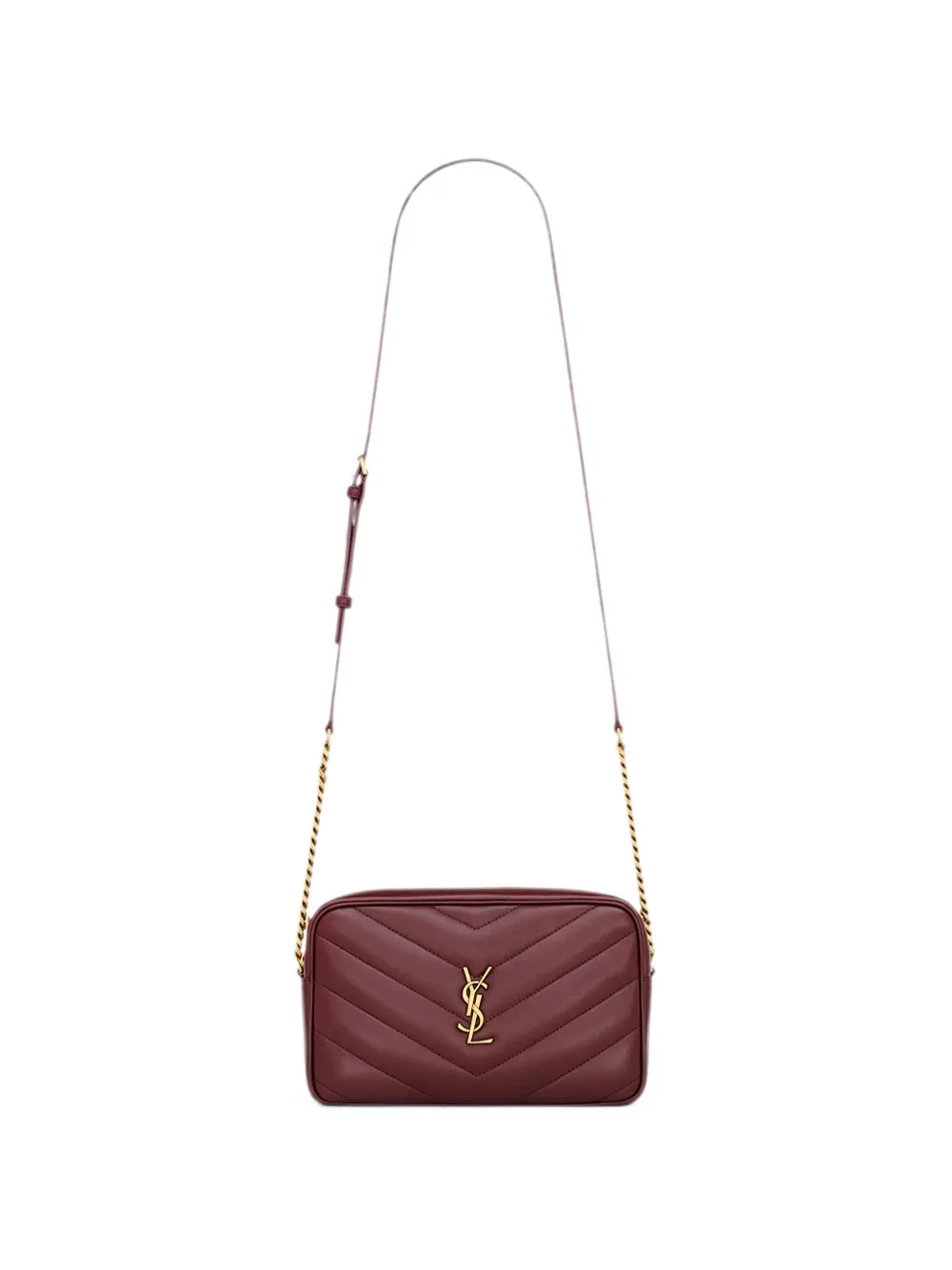 Saint Laurent LouLou quilted mini shoulder bag - Red