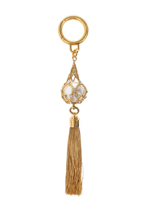 Balmain crystal-embellished tassel keyring
