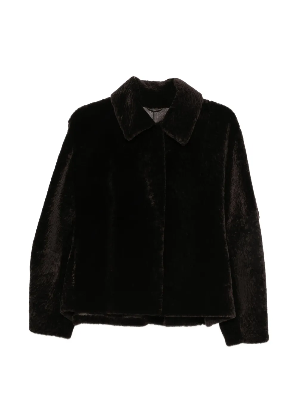 Manzoni 24 shearling-finish spread-collar jacket