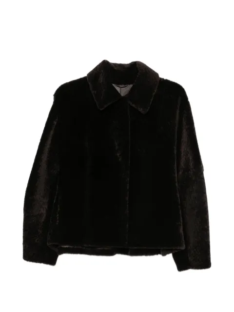 Manzoni 24 shearling-finish spread-collar jacket