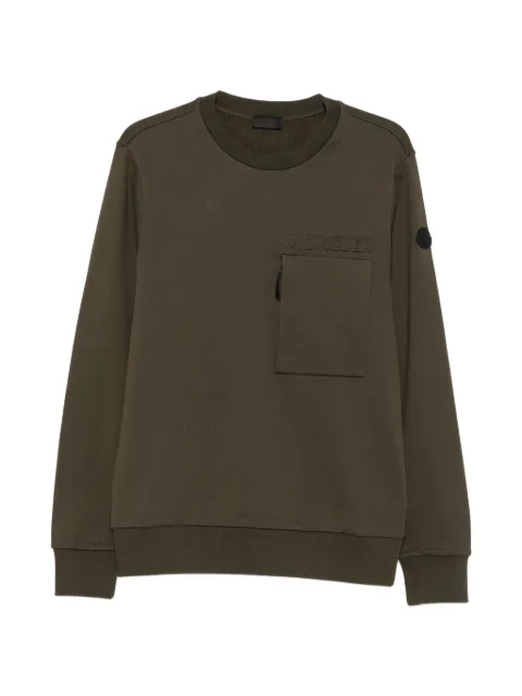 Moncler sudadera con logo en relieve