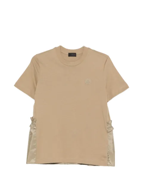 Moncler ruffled logo-patch T-shirt