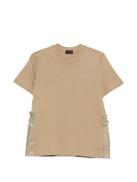 Moncler ruffled logo-patch T-shirt