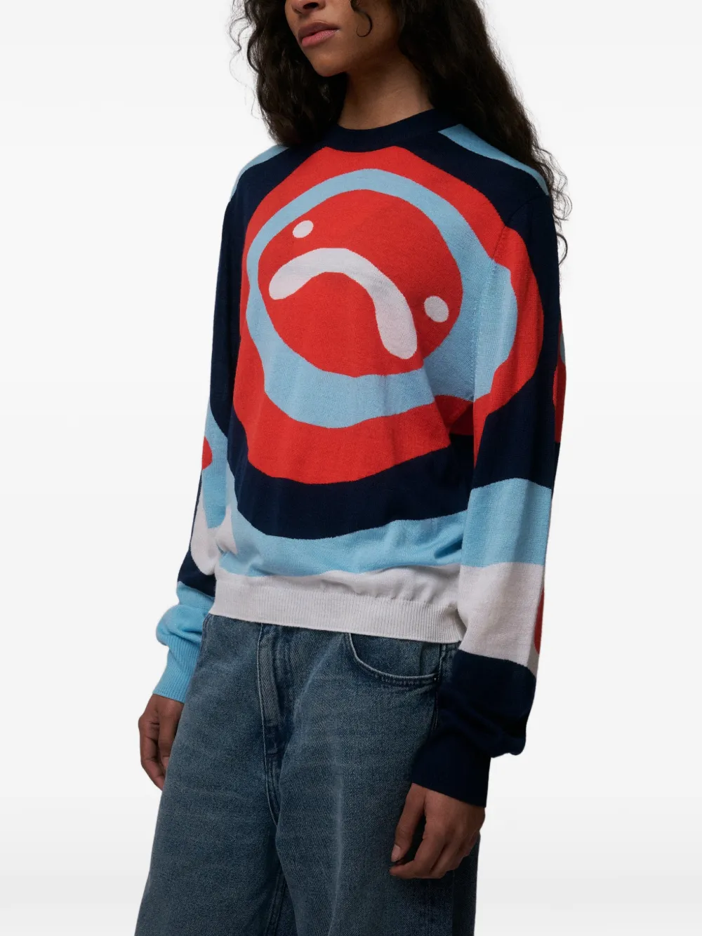 Charles Jeffrey Loverboy Smiley trui Blauw