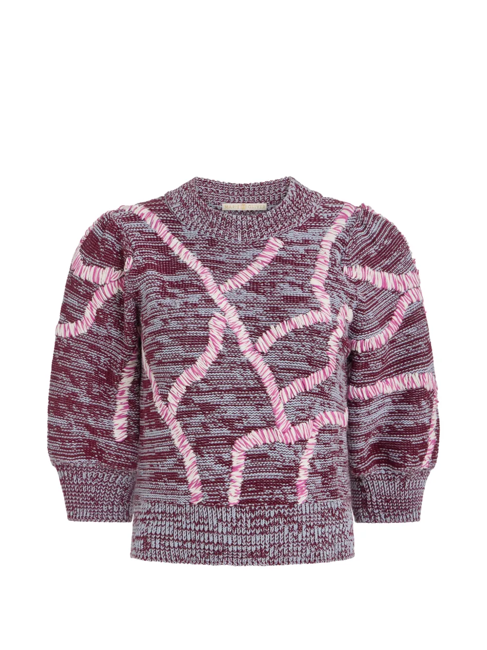 Marie Oliver Gail embroidered puff-sleeve top - Violett
