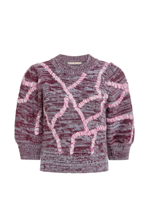 Marie Oliver Gail embroidered puff-sleeve top
