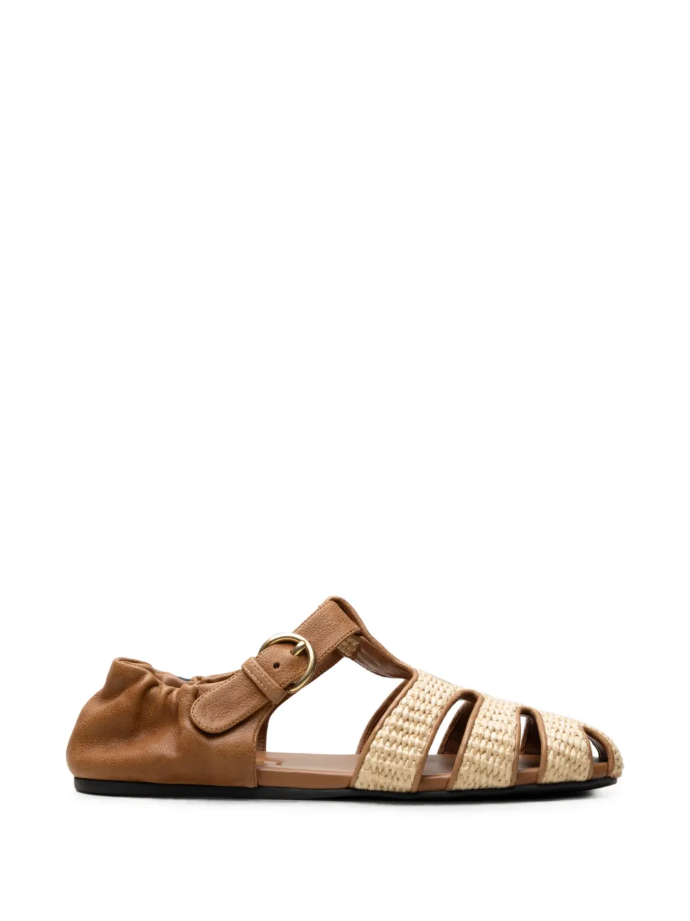 Miu Miu woven-panel buckle-fastening sandals