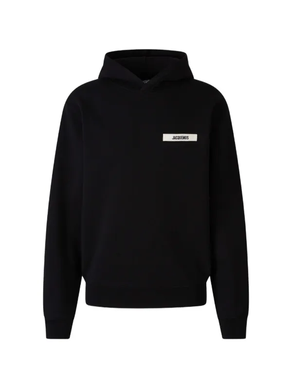 Jacquemus Agasalho Jeans Com Capuz e Patch De Logo | Preto