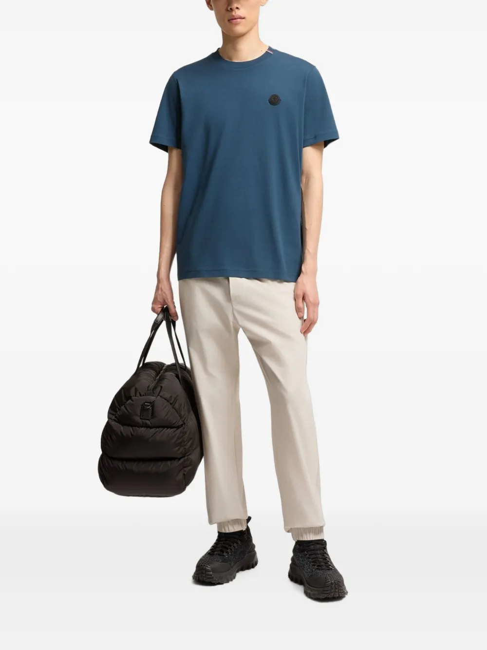 Moncler T-shirt met logopatch Blauw