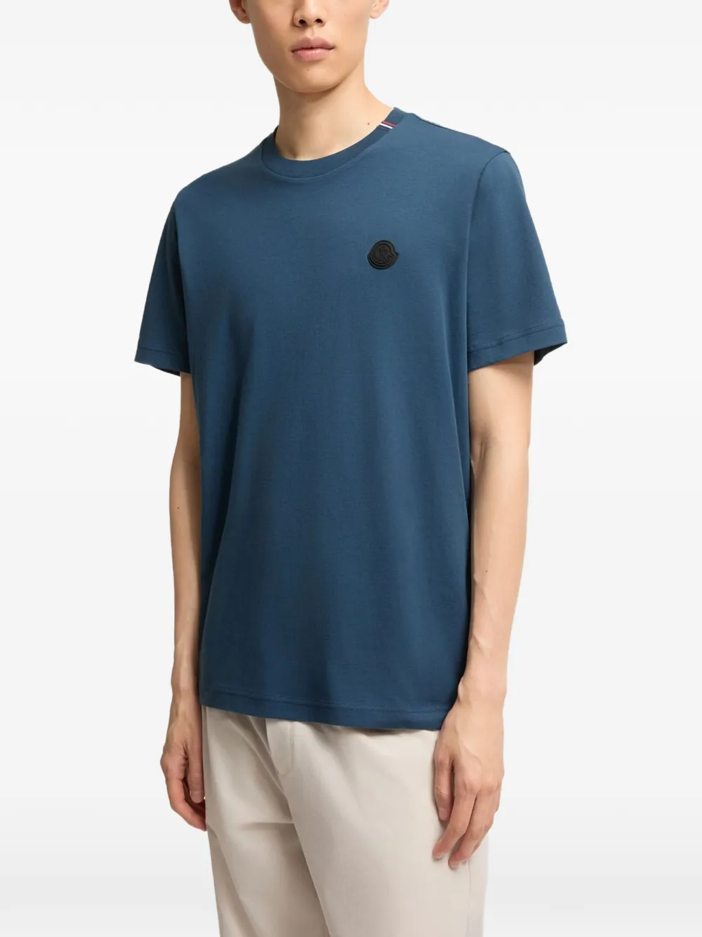 Moncler T-shirt met logopatch Blauw