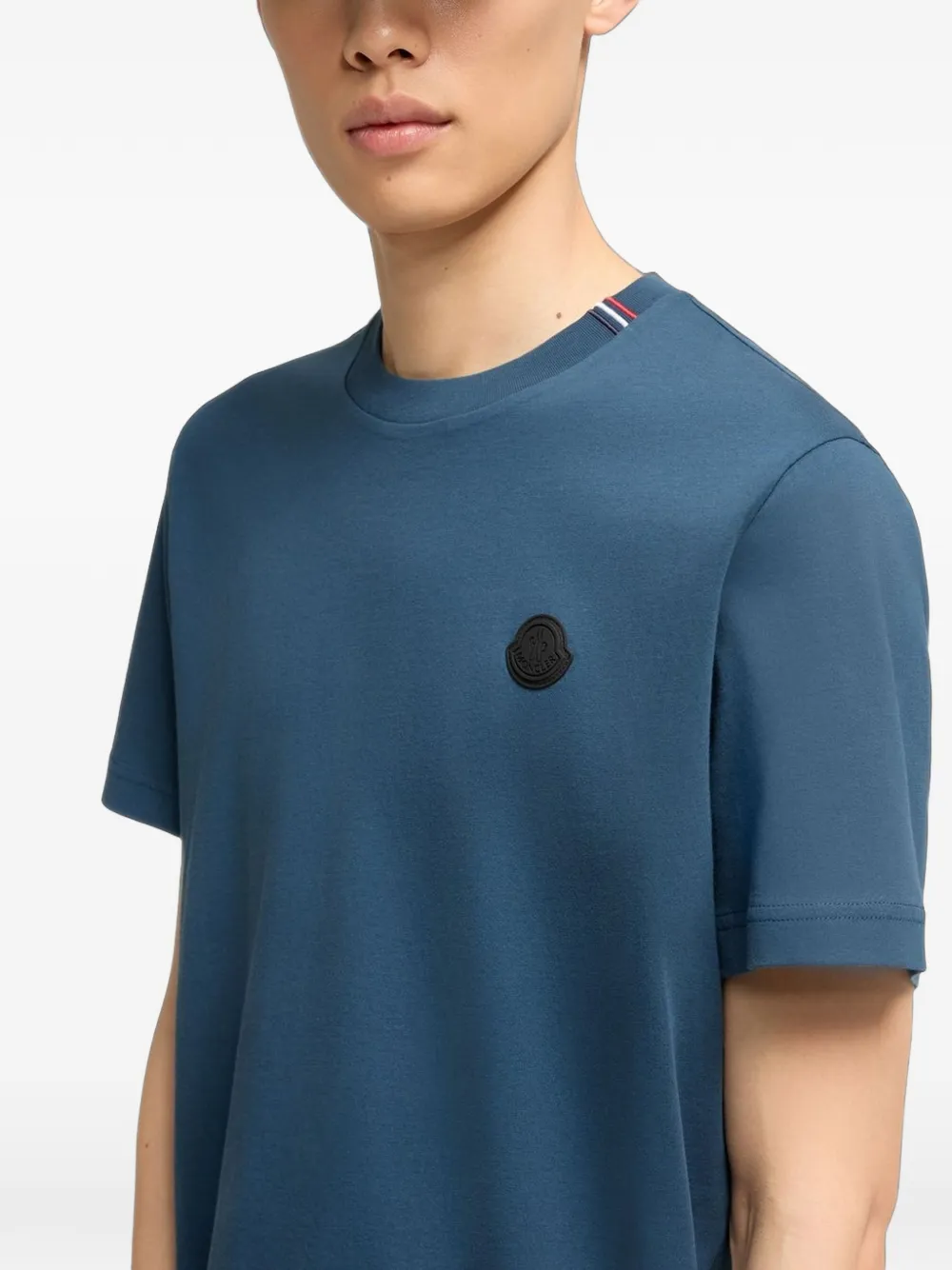 Moncler T-shirt met logopatch Blauw