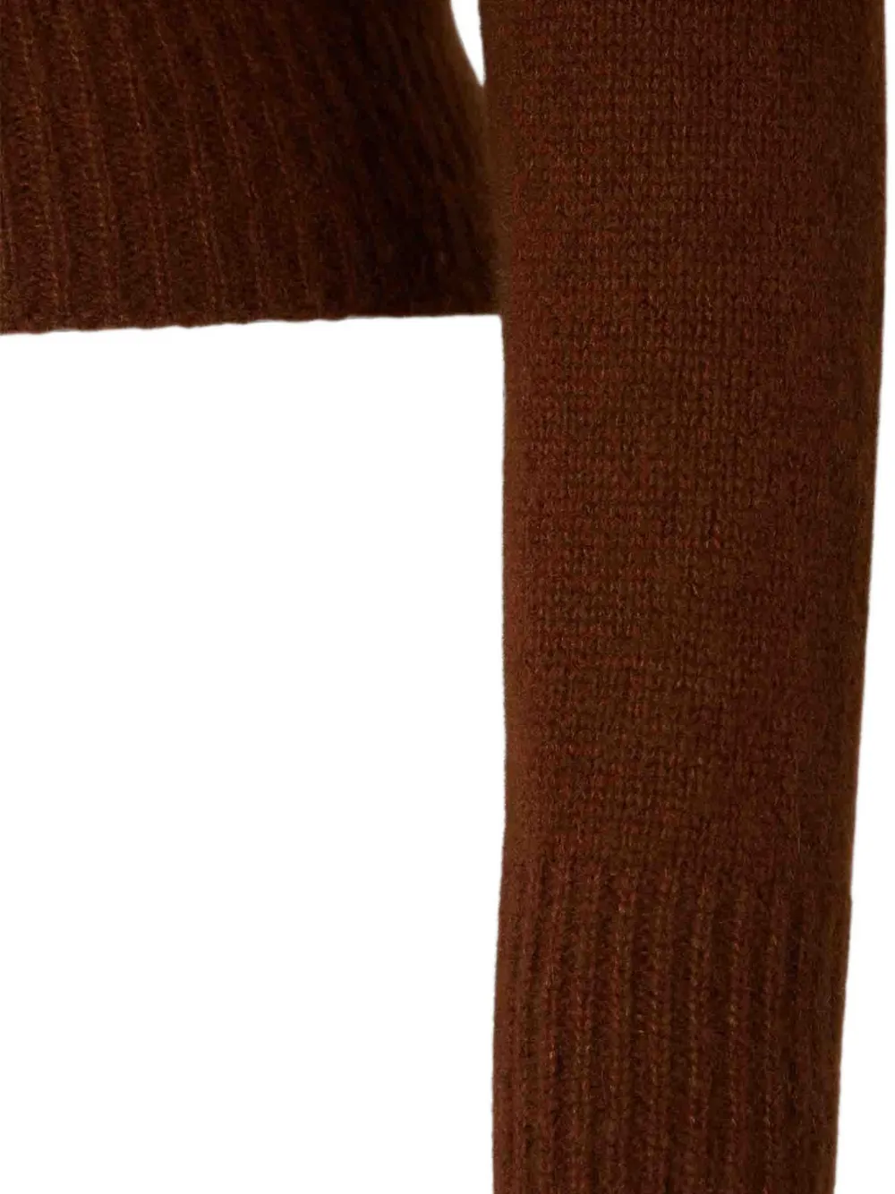 TOM FORD Trui met geribbelde afwerking en ronde hals Bruin