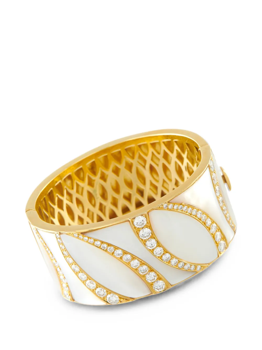 LB Exclusive diamond and mother-of-pearl bracelet - Gold