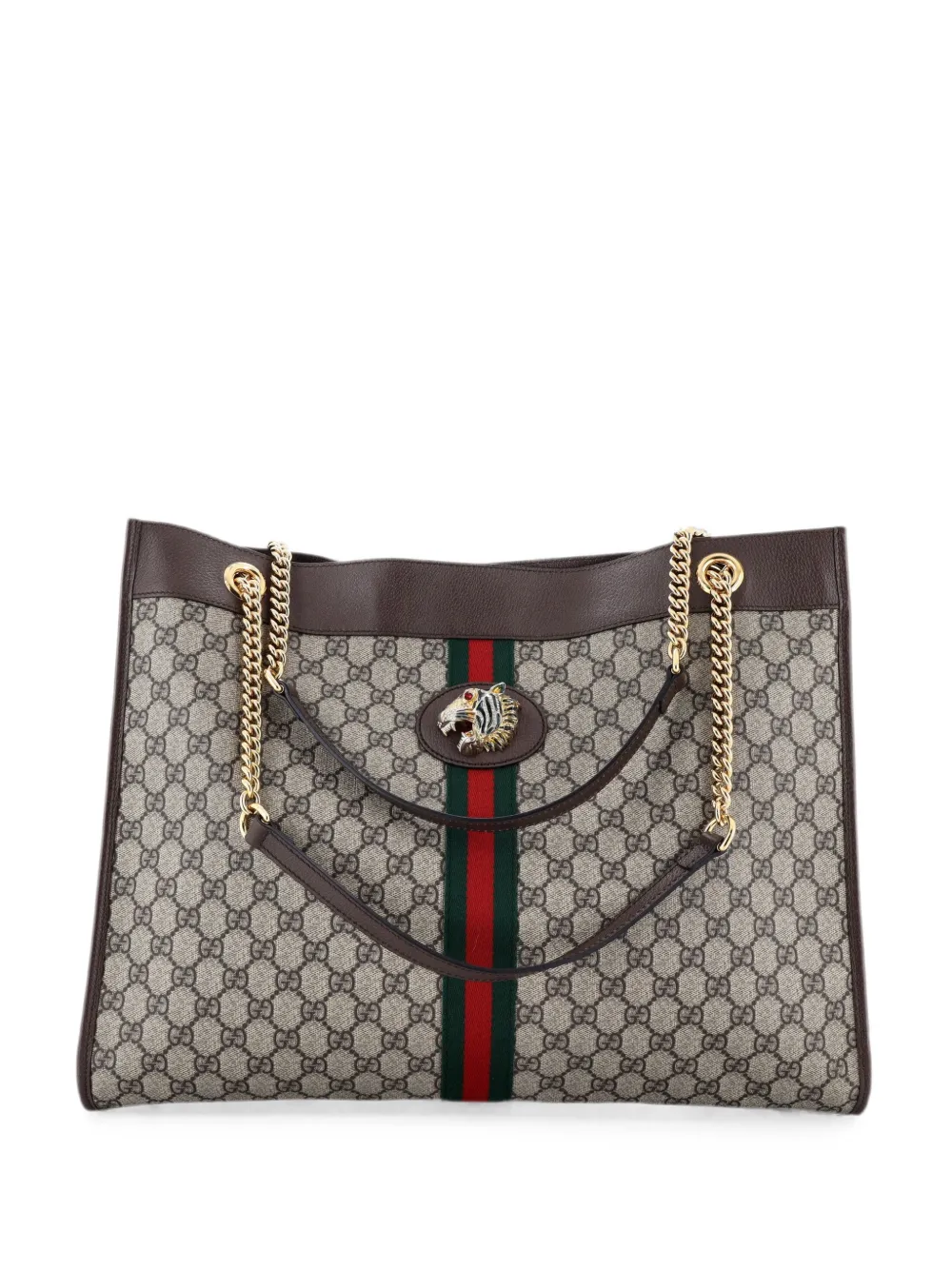 Gucci Pre-Owned Großer Rajah Chain GG Canvas-Tote Bag - Braun
