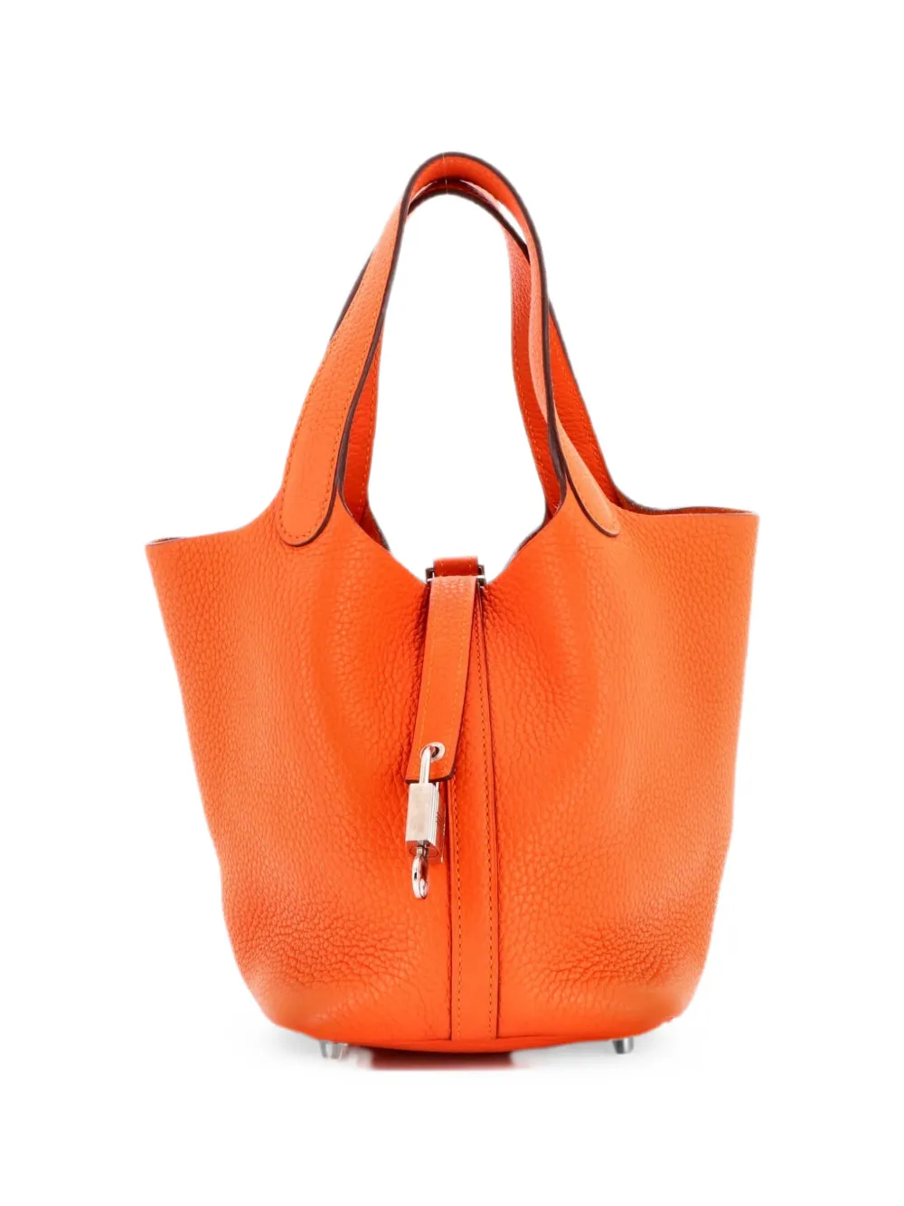 Hermès Pre-Owned Picotin Lock Bag Clemence PM bucket bag - Arancione