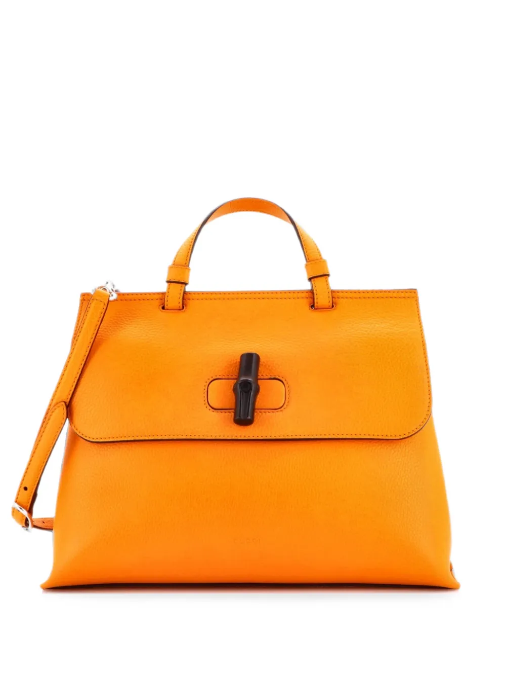 Gucci Pre-Owned Bamboo Daily Top Handle Bag Leather Medium satchel - Giallo