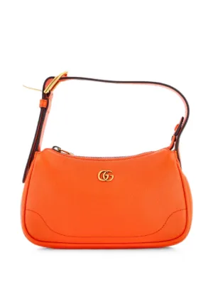 Gucci Pre-Owned Aphrodite Leather Mini Shoulder Bag | Orange