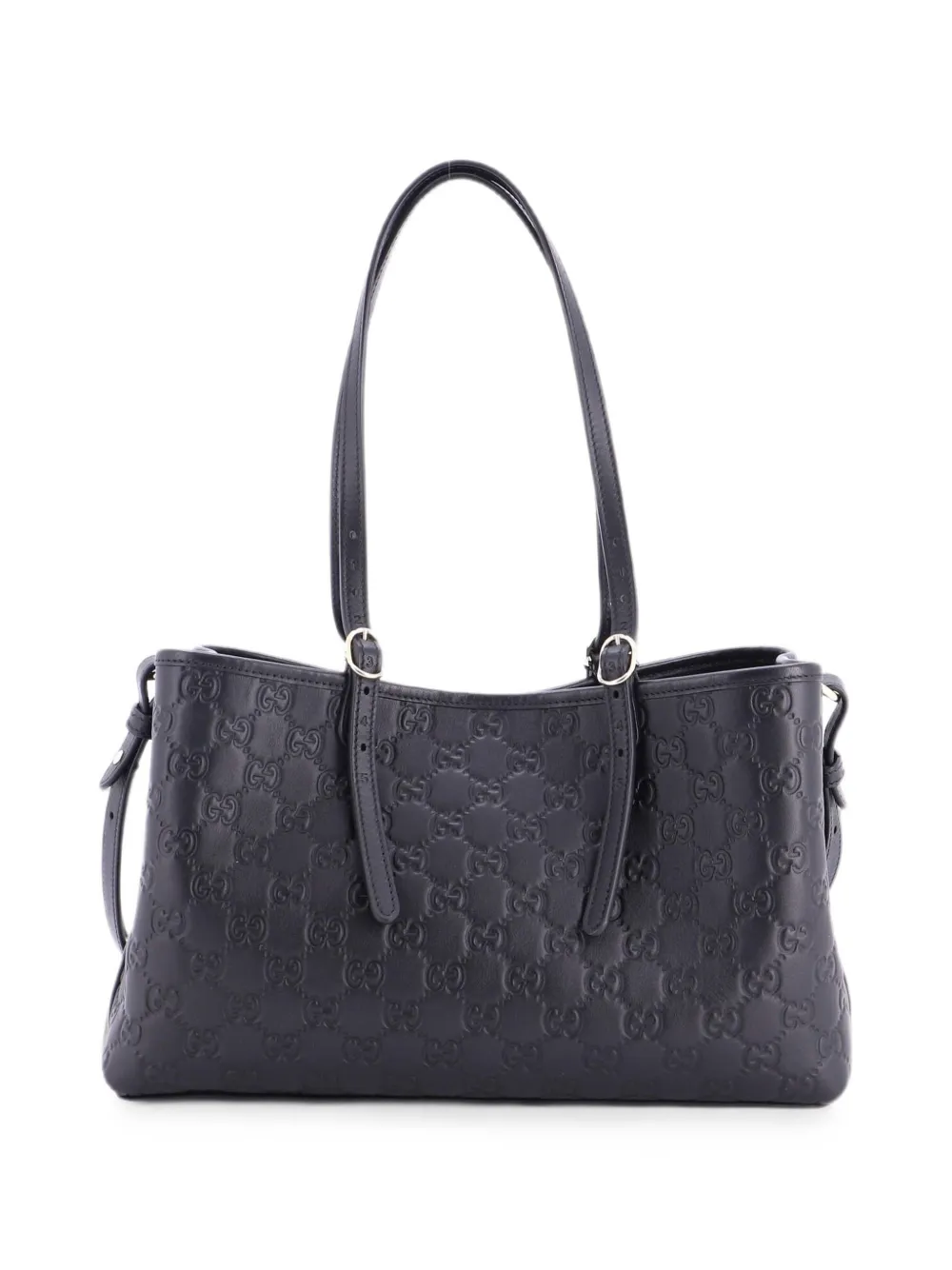Gucci Pre-Owned Emblem Tote Guccissima Leather Medium shoulder bag - Nero