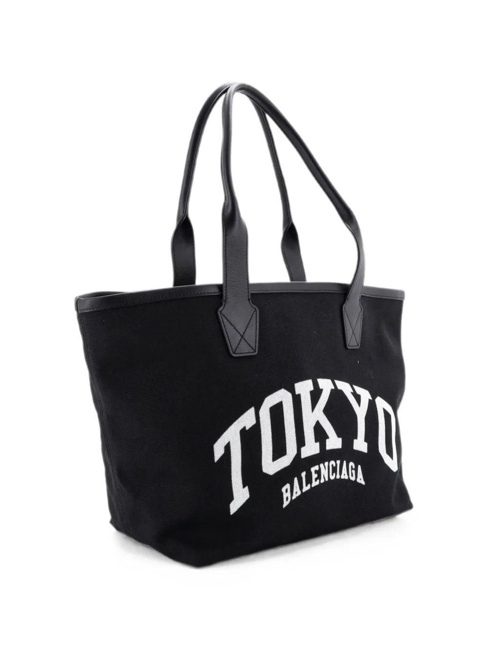 Balenciaga Pre-Owned Cities Jumbo Printed Canvas Small tote bag - Nero