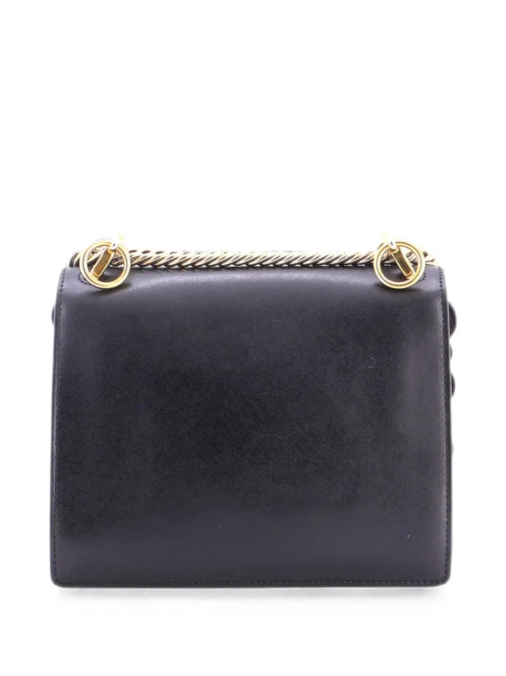 Fendi Pre-owned Kan I Bag Studded Leather Small Shoulder Bag in Black, view 2