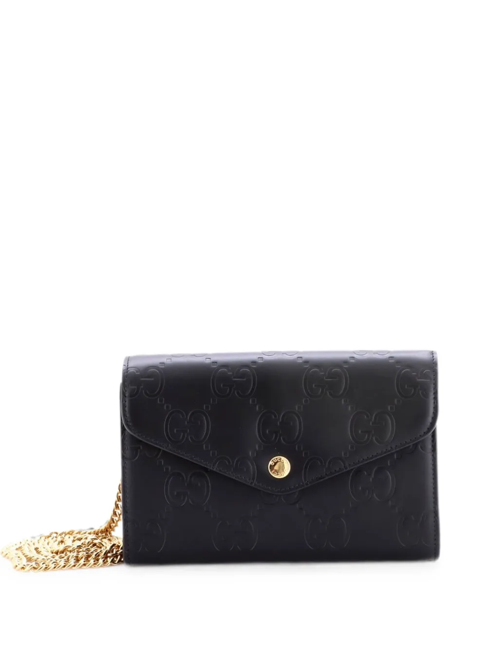 Gucci Pre-Owned Envelope Wallet on Chain Guccissima Leather shoulder bag - Nero