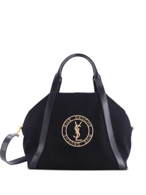 Saint Laurent Pre-Owned Rive Gauche Bowling Bag Embroidered Canvas handbag