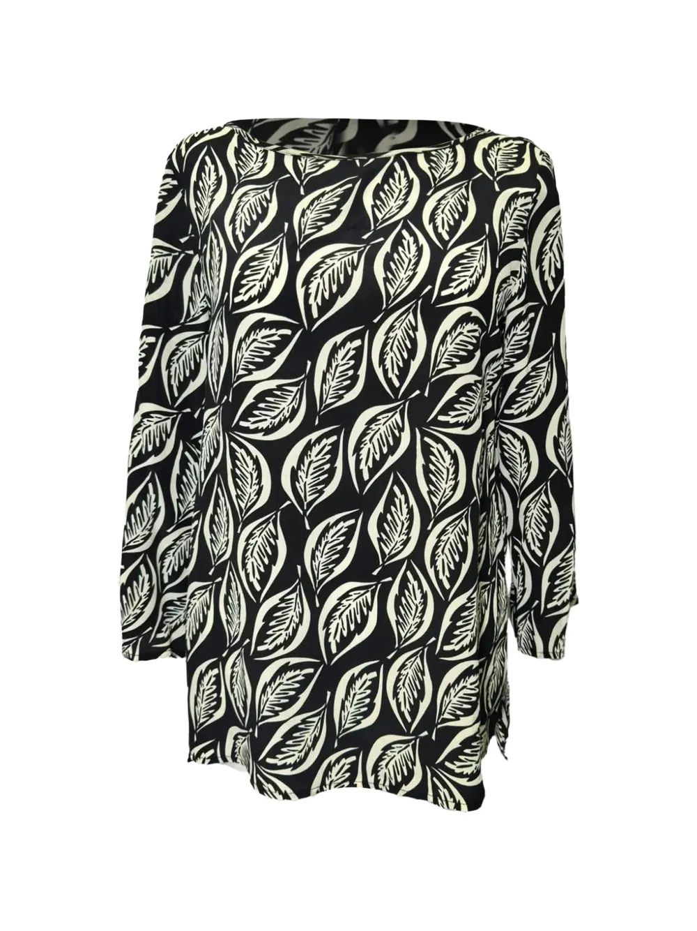 Etro Vintage leaf-print silk dress - Black
