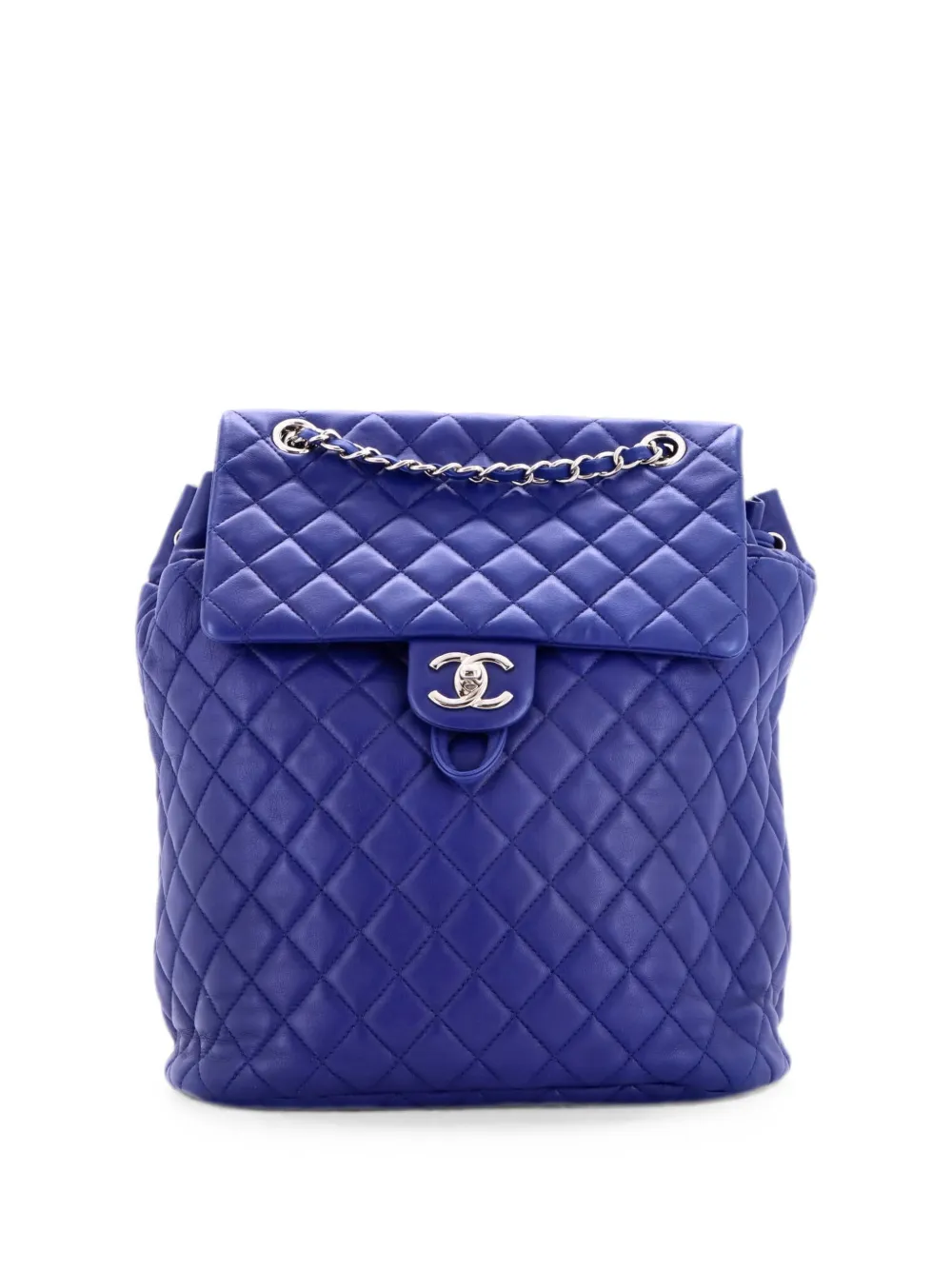 CHANEL Pre-Owned Urban Spirit Quilted Lambskin Large backpack - Blue